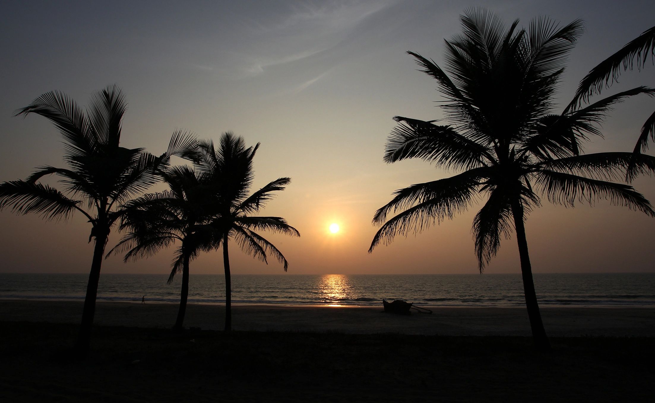 Sunset beach in Goa
