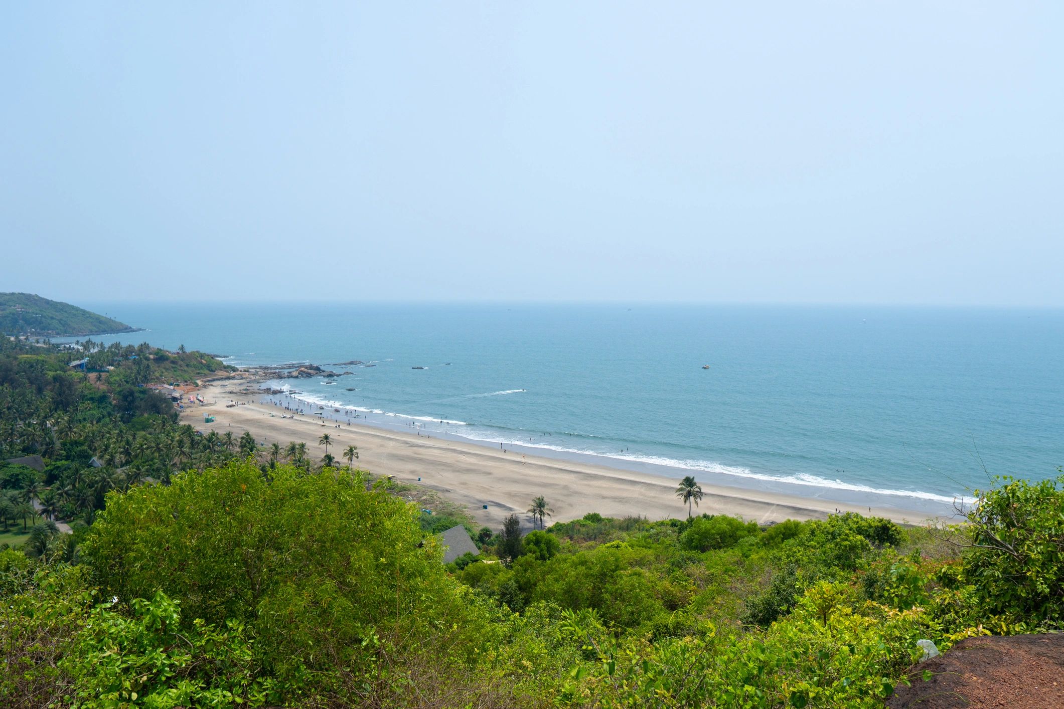 Goa beach and coastline viewed from above